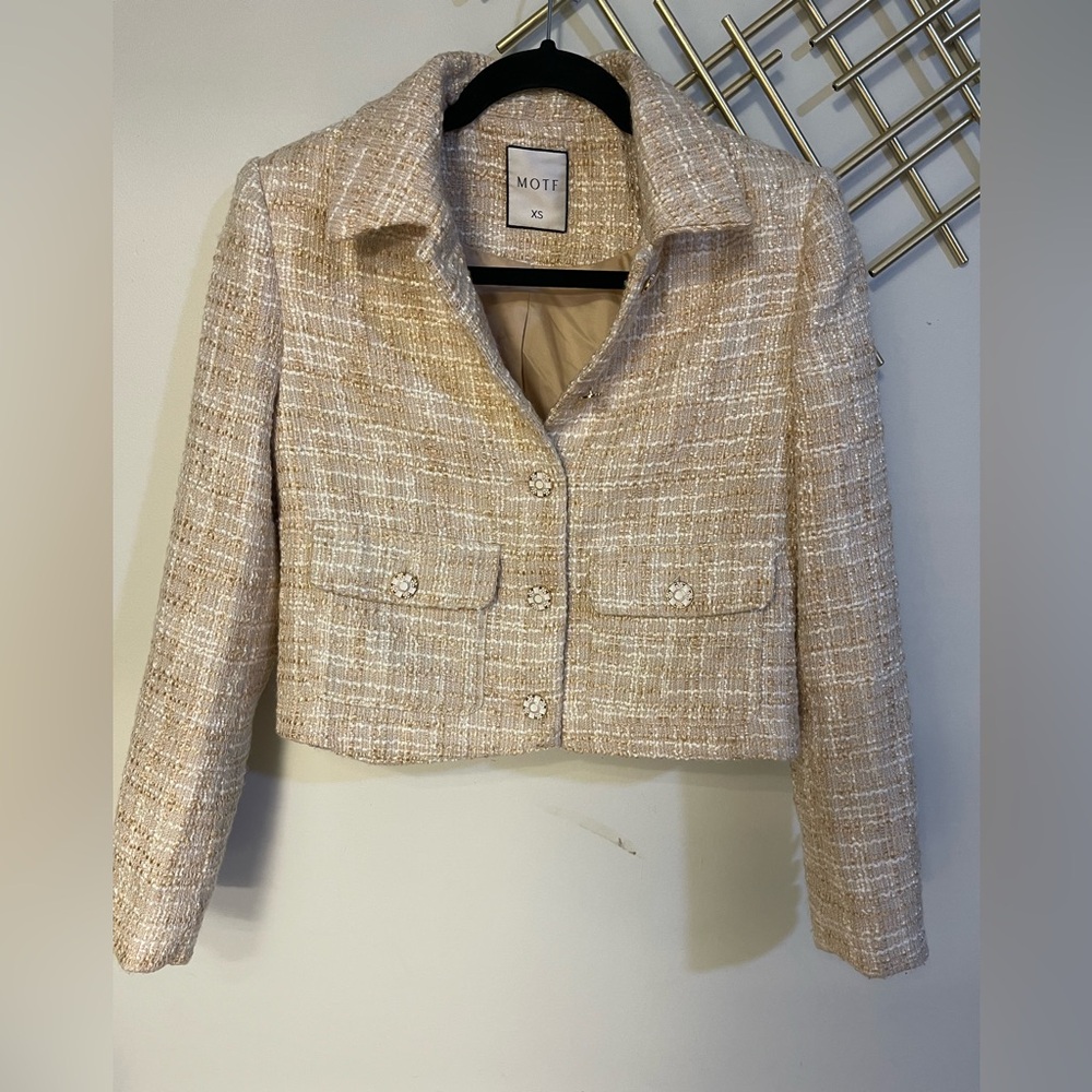 MOTF Beige Tweed Blazer